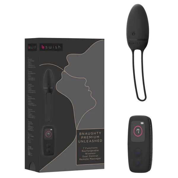 Bnaughty Premium Unleashed Remote Control Bullet - Noir