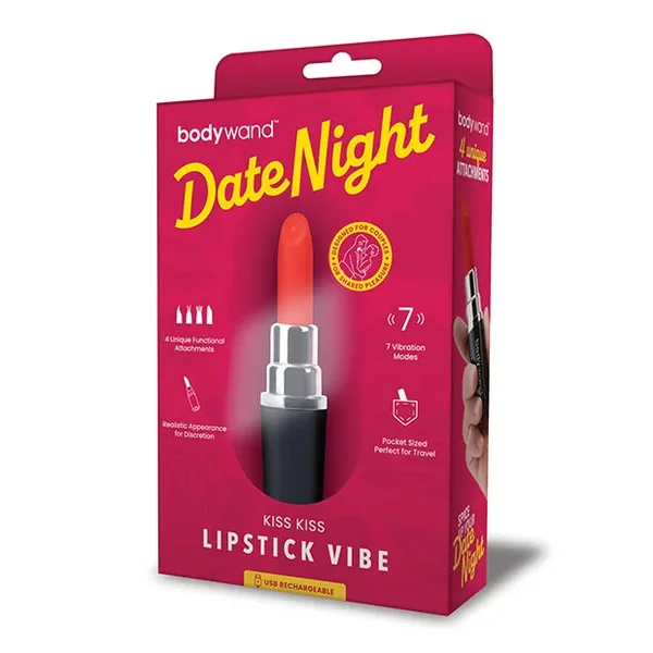 Bodywand Date Night Kiss Kiss Lipstick Vibe – Black/Red