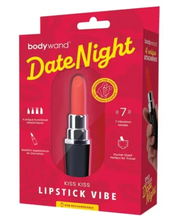 Bodywand Date Night Kiss Kiss Lipstick Vibe-Black/Red