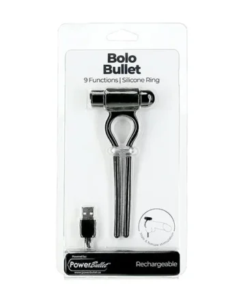 Bolo Bullet Vibrating Adjustable Cock Tie – Black