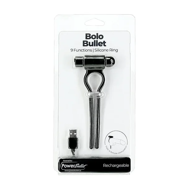 Bolo Bullet Vibrating Adjustable Cock Tie – Black