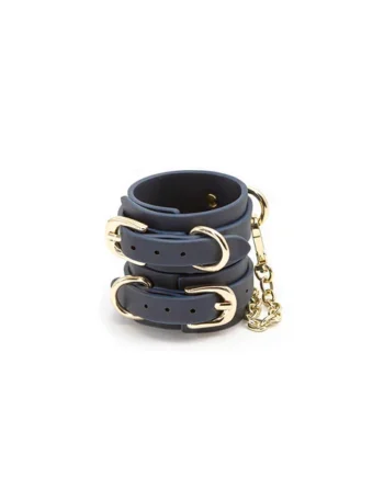 BONDAGE COUTURE WRIST CUFFS BLUE
