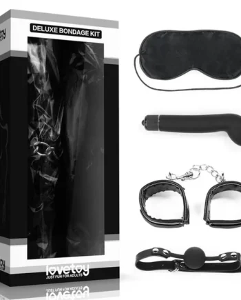 Bondage Kit Deluxe with Vibrator Black