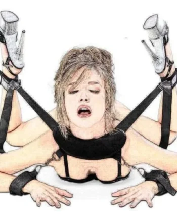 Bondage Slave Collar Handcuffs & Ankle Restraints Slurp Mouth Gag