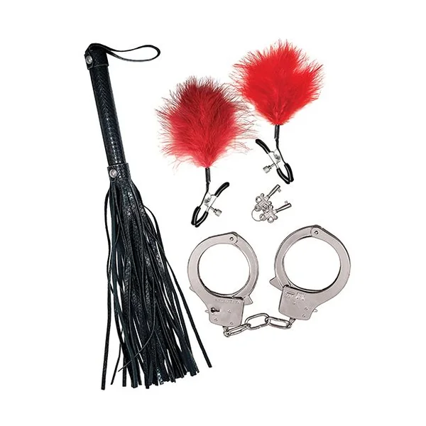 Bondage Whip and Cuffs Set