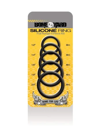Boneyard Silicone Ring 5 Pc Kit - Black