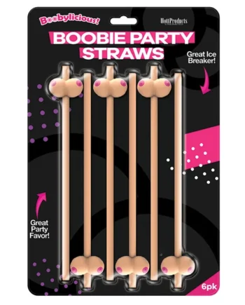 Boobie Party Straws - Vanilla (6 Pack)