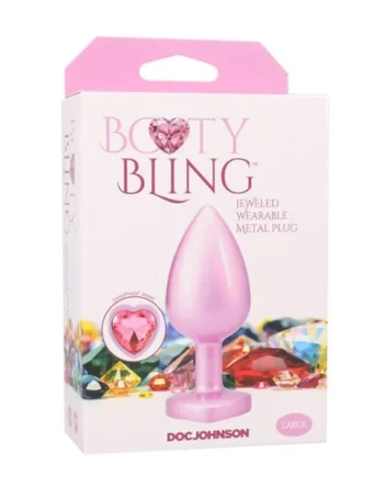 BOOTY BLING HEART DIAMOND JEW/ METAL PLUG L/PINK