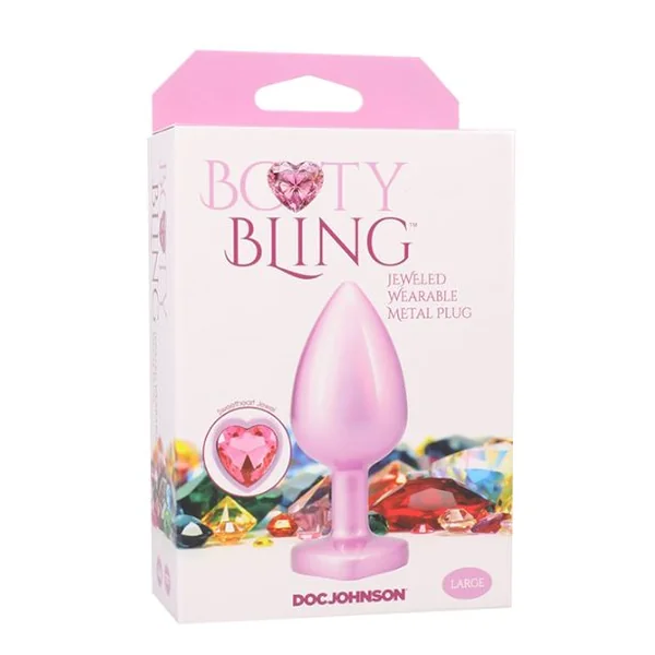BOOTY BLING HEART DIAMOND JEW/ METAL PLUG L/PINK