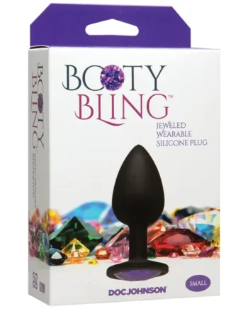 Booty Bling Silicone Plug Small-Purple