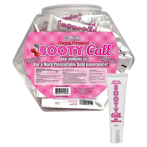 Booty Call Anal Numbing Gel - Cherry 10ml (65 Pack)