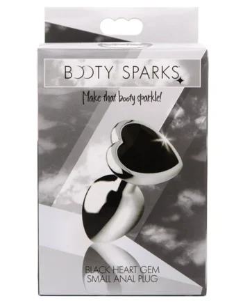 Booty Sparks Black Heart Gem Anal Plug - Small