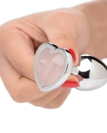 Booty Sparks™ Gemstones Rose Quartz Heart Anal Plug