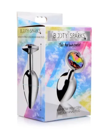 Booty Sparks Rainbow Prism Gem Anal Plug – Medium