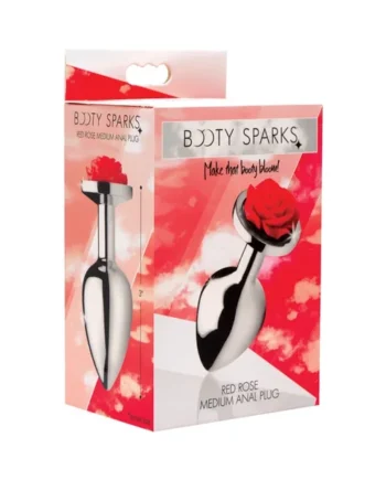 Booty Sparks Red Rose Anal Plug Medium
