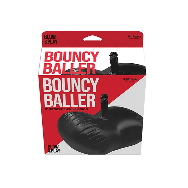 Bouncy Baller Inflatable Cushion w/Dildo & Foot Pump