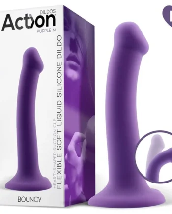 Bouncy Liquid Silicone Dildo Hiper Flexible 7 – 18 cm Size M Purple