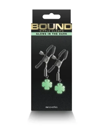 Bound “G4” Glows Nipple Clamps -Gun Metal
