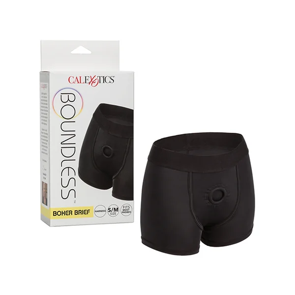 BOUNDLESS BOXER BRIEF S/M HARNESS BLACK