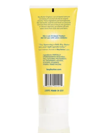 BOY BUTTER ORIGINAL FORMULA 6 OZ LUBE TUBE