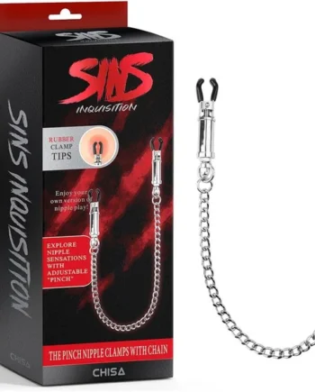 Breast Clamps - Sins Inquisition - The Pinch Nipple Clamps with Chain