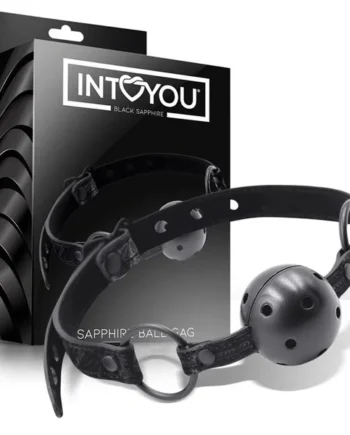 Breathable Gag Ball Sapphire Vegan Leather