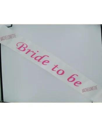 BRIDE 2B SASH W/PINK STONES