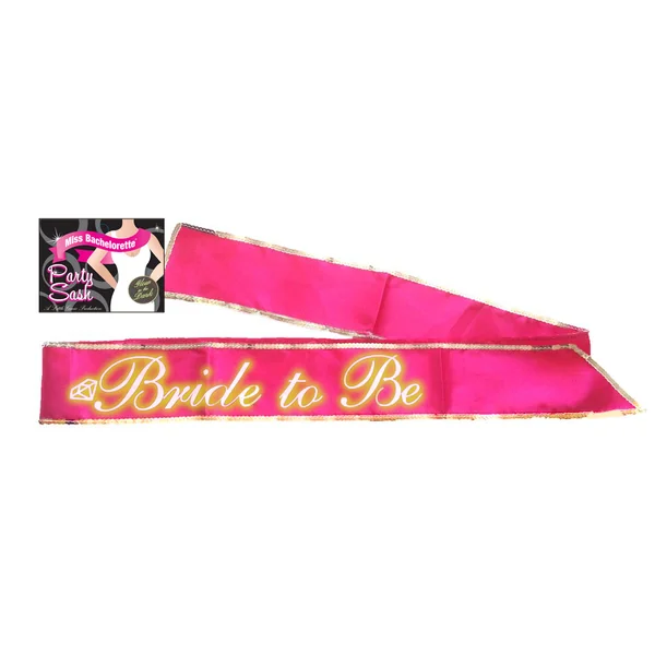 BRIDE TO BE SASH GLOW IN THE DARK