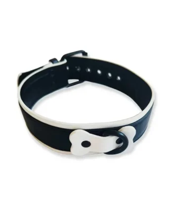 Brutus Vegan Puppy Collar Black White