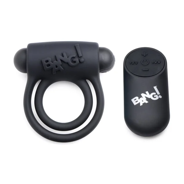 Bullet Cock Ring With Remote Control - Black