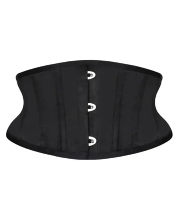 Burvogue Waist Trainer Corset – Satin Underbust Slimming Shaper Belt with Lace-Up Design