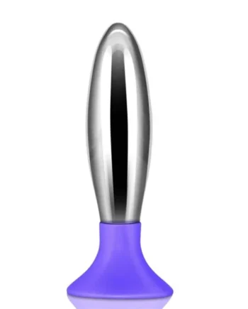 Butt Plug Bobby Metal and Silicone Purple