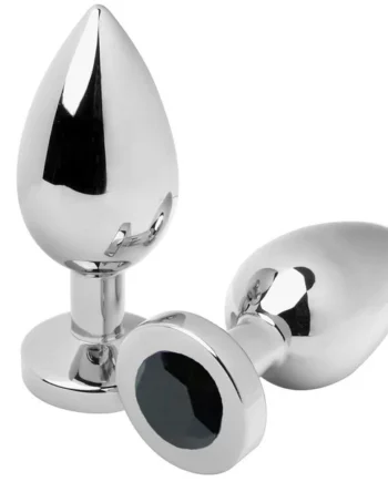 Butt plug diamond black 5.71cm small anal sex toys women men buttplugs steel&glass