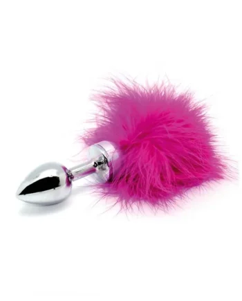 Butt plug Small with pink feather