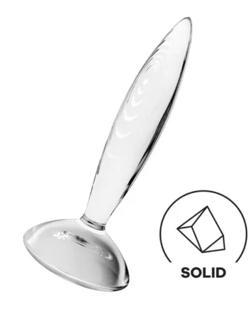 Butt Plug Sparkling Crystal Hot and Cold Clear