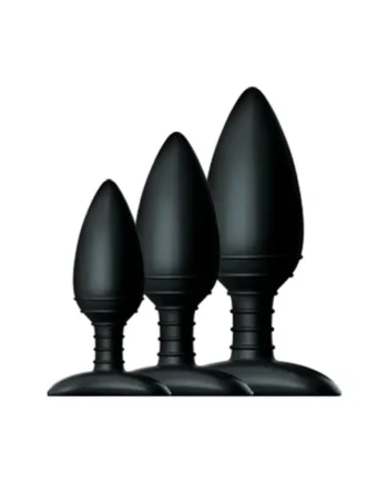 Butt Plug Trio Anal Kit Silicone Black