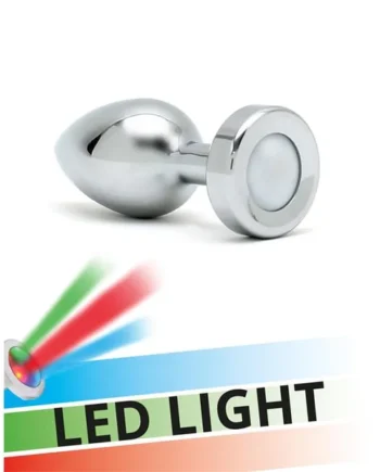 Butt Plug with Led Lights Pisa Silver