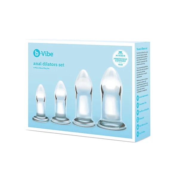B-vibe Glass Anal Dilator 4 Pc Set