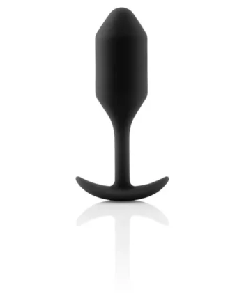 b-Vibe Snug Plug 2 Weighted Silicone Butt Plug Black