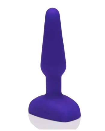 B-Vibe Trio Plug Rechargeable Silicone Anal Plug with Remote Control – Purple