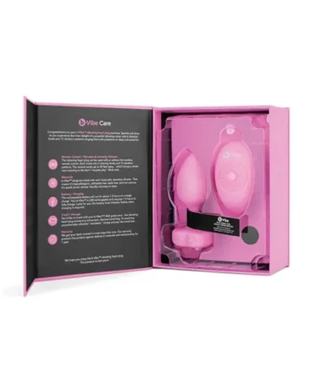 b-Vibe Vibrating Heart Plug S/M – Pink