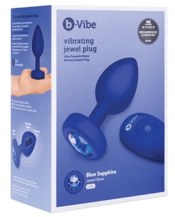 b-Vibe Vibrating Jewel Plug - Navy XL