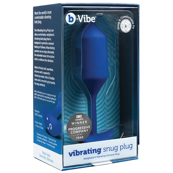 b-Vibe Vibrating Snug Plug 4 - Navy