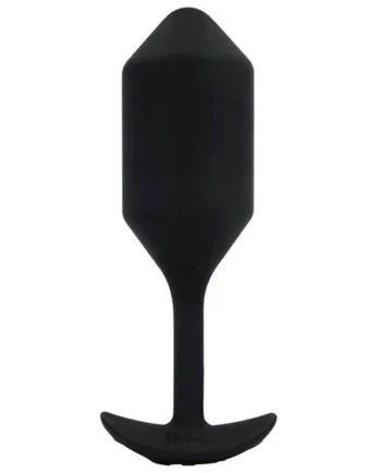 B-Vibe Vibrating & Weighted Snug Plug Black XL