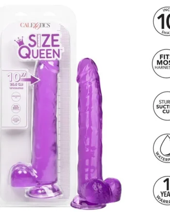 Calex size queen dildo 25.5cm purple waterpoof flexible realistic sex toys
