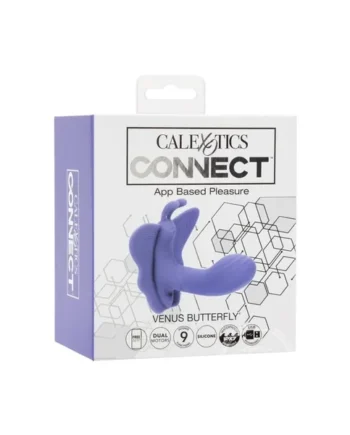 CalExotics Connect Venus Butterfly Rechargeable Silicone App Compatible Stimulator with Remote
