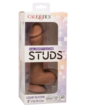 CalExotics Dual Density Silicone Studs - Brown 5"