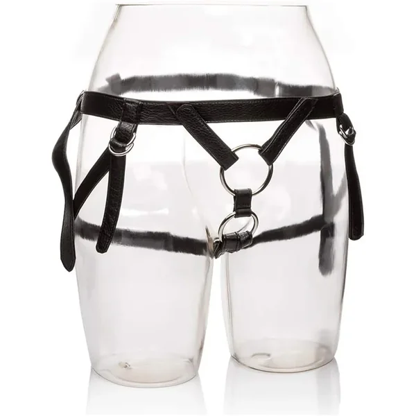 Calexotics Her RoyalStrap On Harness The Countess Vegan Leather Black