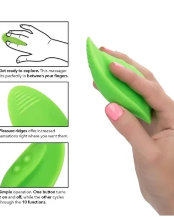 Calexotics Mini Marvelous Teaser Silicone Clitoral Vibrator Waterproof Green
