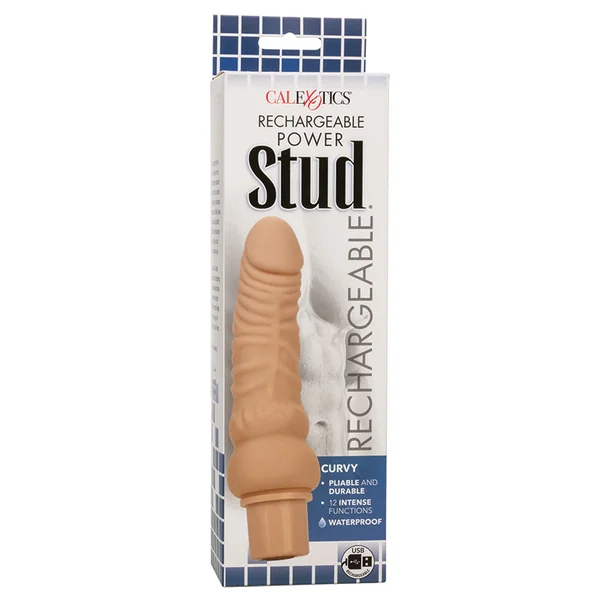 CalExotics Rechargeable Power Stud Curvy - Ivory